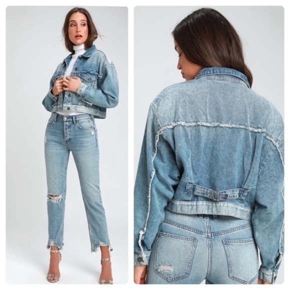 Free People Bedford Cropped Jean Jacket - Picture 2 of 10